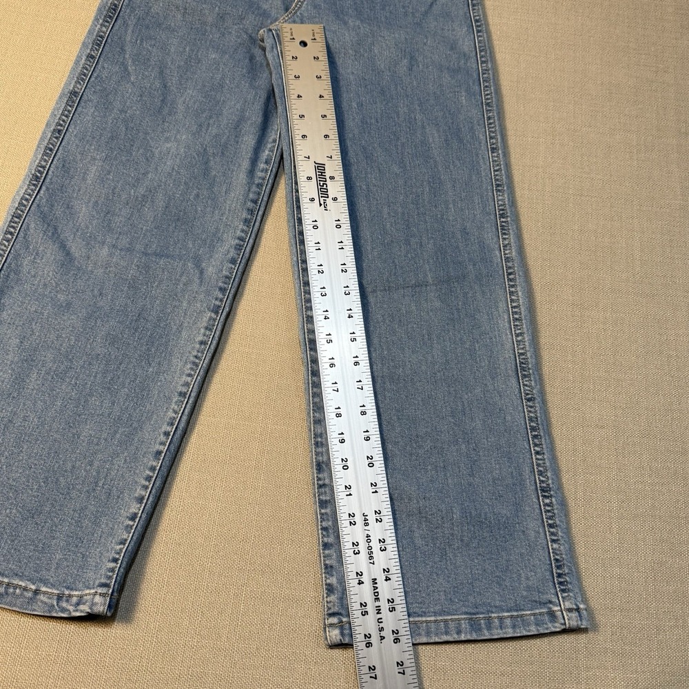 Levi's Mile High Wide Leg Cropped Jeans Womens Size 25 Blue Button Fly Preppy - Picture 9 of 10